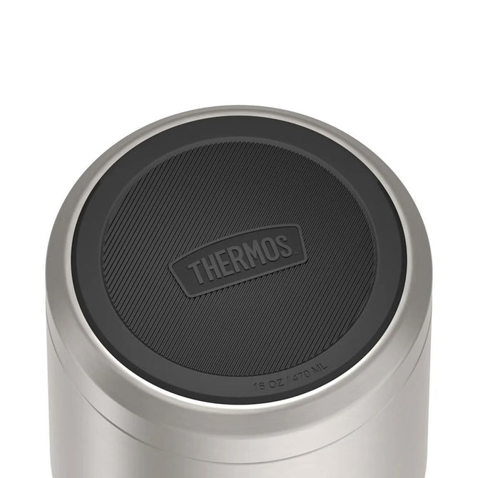 variant:43736965710016 16 oz Stainless Steel Food Jar w/ Spoon Matte Stainless Steel