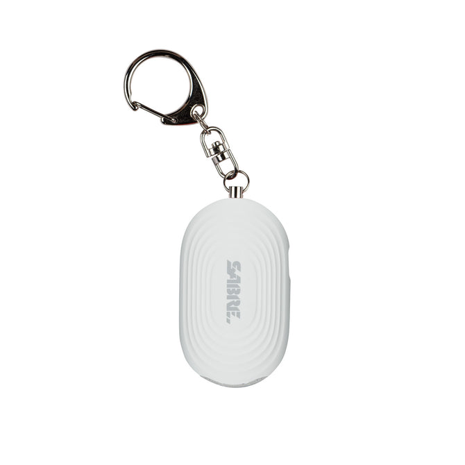 variant:46537477587136 SABRE Personal Alarm with LED Light and Snap Hook White