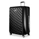 variant:43709104914624 RBH Melrose Hardside Large Checked Spinner Luggage Black