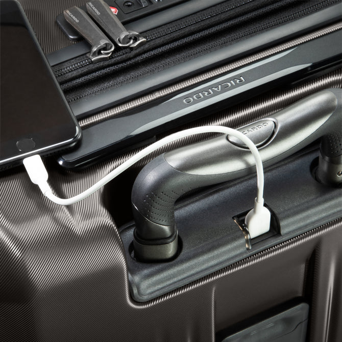 variant:43709360210112 RBH Montecito 2.0 Hardside Carry-On Front Opening Spinner Luggage Graphite