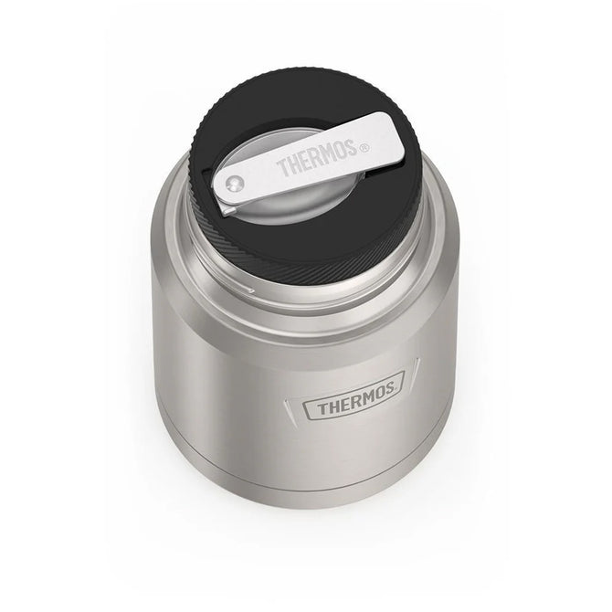 variant:43736965710016 16 oz Stainless Steel Food Jar w/ Spoon Matte Stainless Steel