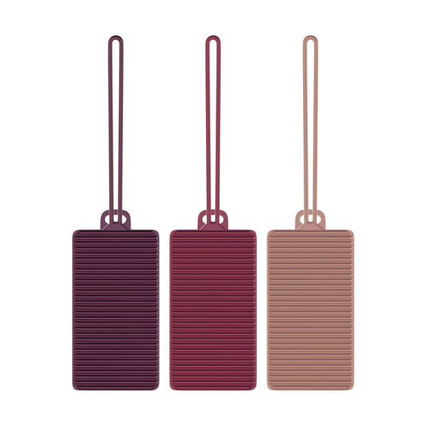 variant:46205171597504 Travelon Set of 3 Silicone Privacy Luggage Tags Warm Tones