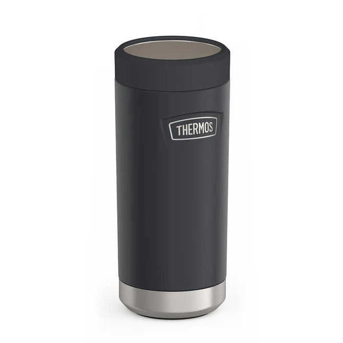 variant:46529110802624 12oz ICON™ SLIM CAN INSULATOR Matte Stainless Granite