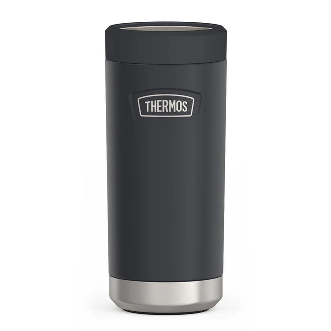 variant:46529110802624 12oz ICON™ SLIM CAN INSULATOR Matte Stainless Granite
