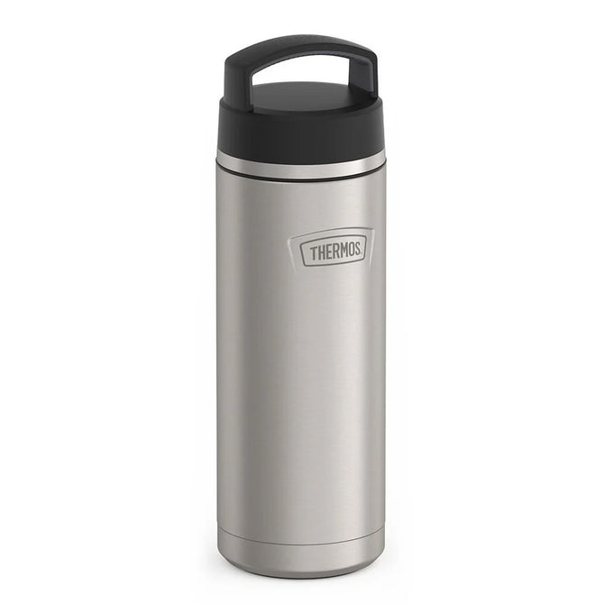 variant:46515266617536 24oz Icon Stainless Steel Water Bottle w/ Screw Top Matte Stainless Steel