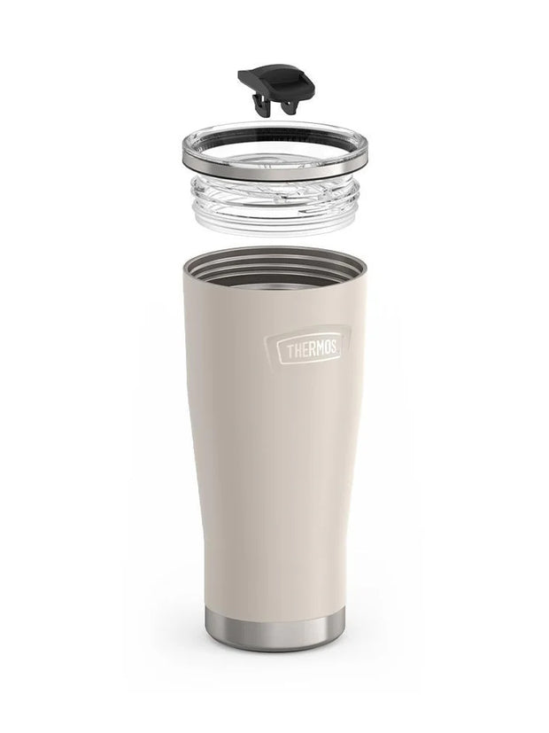 variant:46488538611904 Thermos 24oz Icon Stainless Steel Cold Cup w/ Slide Lock Sandstone