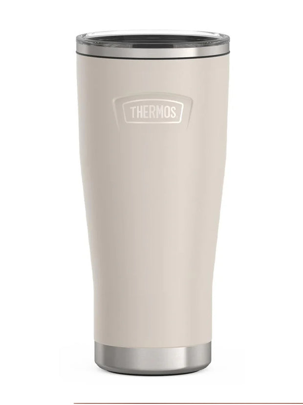 variant:46488538611904 Thermos 24oz Icon Stainless Steel Cold Cup w/ Slide Lock Sandstone