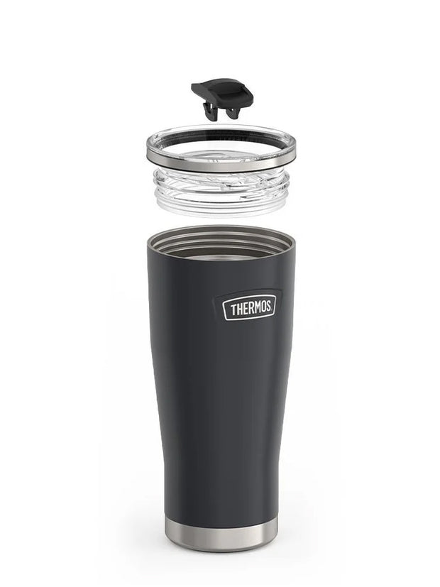 variant:43736988451008 Thermos 24oz Icon Stainless Steel Cold Cup w/ Slide Lock Granite