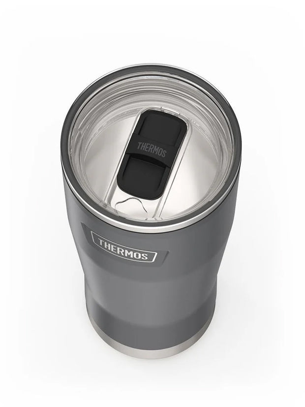 variant:43736988451008 Thermos 24oz Icon Stainless Steel Cold Cup w/ Slide Lock Granite