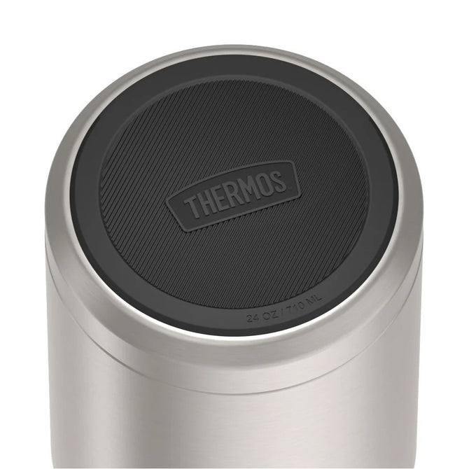 variant:43736977178816 24 oz Stainless Steel Food Jar w/ Spoon Matte Stainless Steel