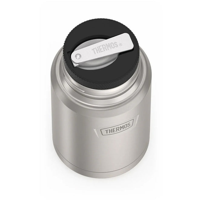 variant:43736977178816 24 oz Stainless Steel Food Jar w/ Spoon Matte Stainless Steel