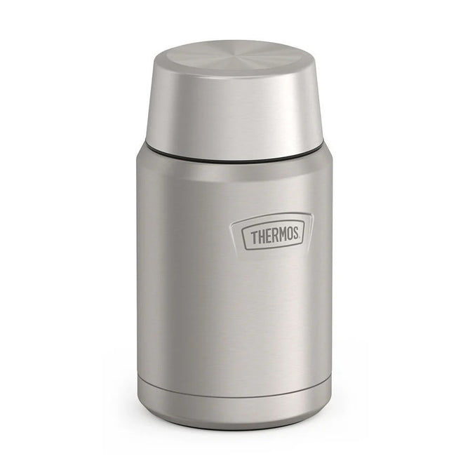 variant:43736977178816 24 oz Stainless Steel Food Jar w/ Spoon Matte Stainless Steel