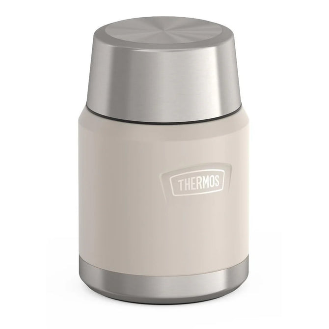 variant:46529225818304 16 oz Stainless Steel Food Jar w/ Spoon Sandstone