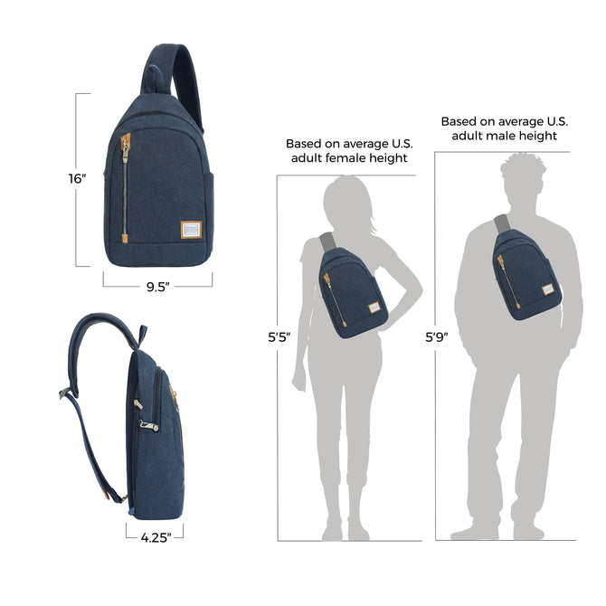 variant:46276711776448 Travelon Heritage Anti-Theft Sling Indigo