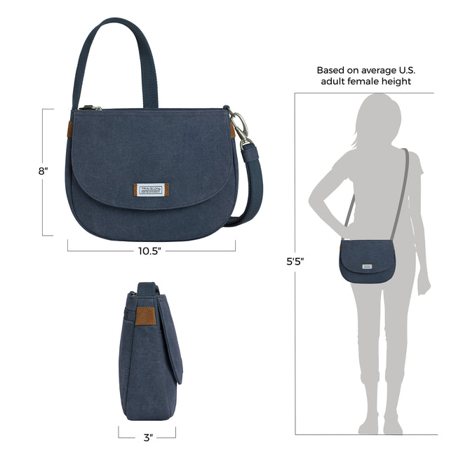 variant:46276754735296 Travelon Heritage Anti-Theft Saddle Crossbody Indigo