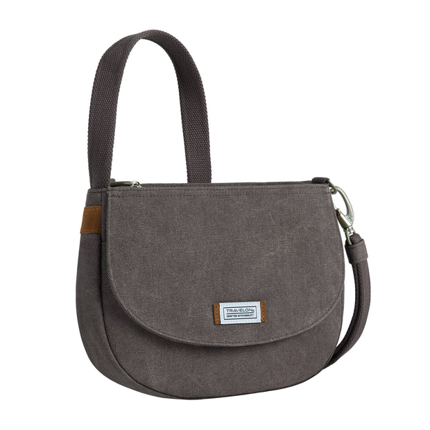 variant:46276754800832 Travelon Heritage Anti-Theft Saddle Crossbody Pewter