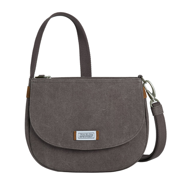 variant:46276754800832 Travelon Heritage Anti-Theft Saddle Crossbody Pewter