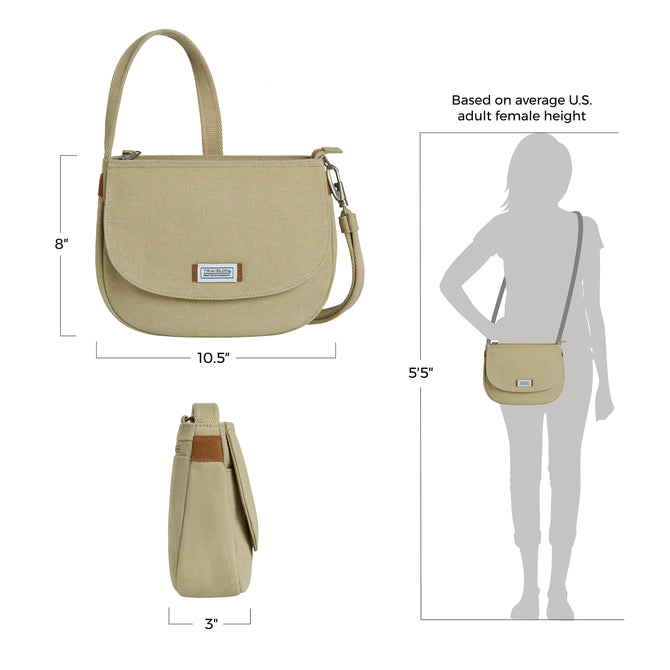 variant:46276755620032 Travelon Heritage Anti-Theft Saddle Crossbody Natural