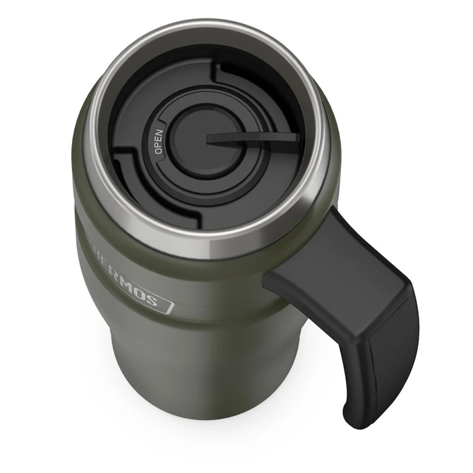 variant:46532961665216 16 oz Stainless Steel Travel Mug Matte Army Green