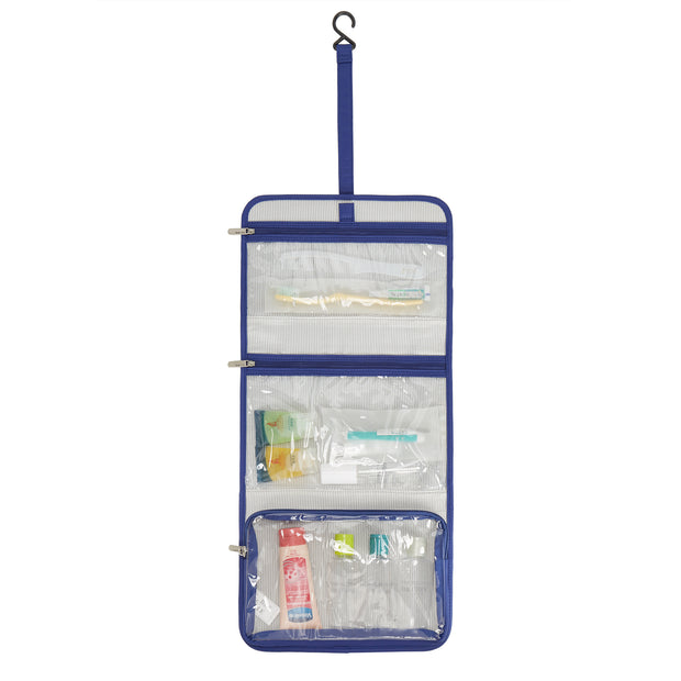 variant:46347122933952 Travelon Trifold Hanging Toiletry Bags Blue