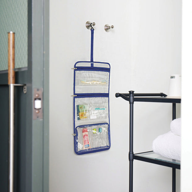 variant:46347122933952 Travelon Trifold Hanging Toiletry Bags Blue