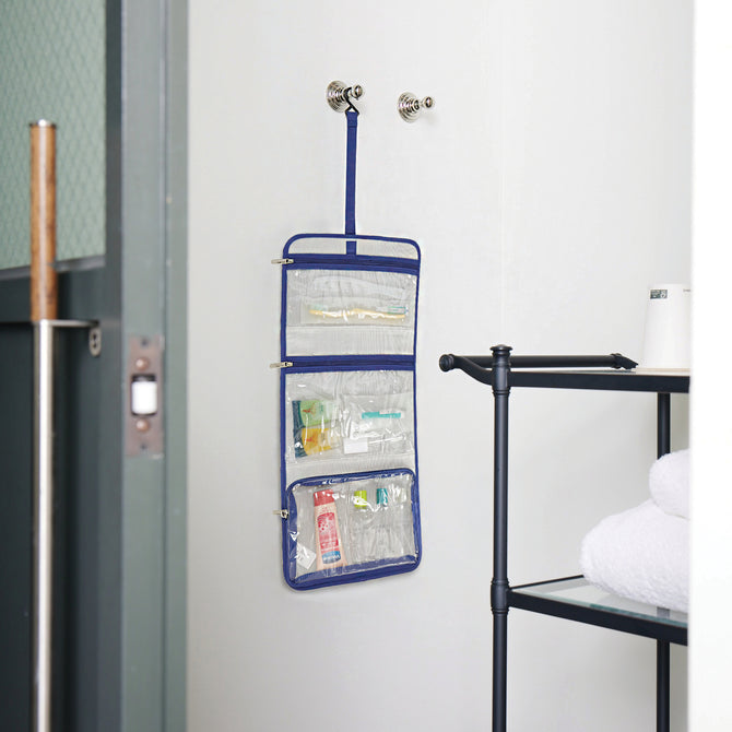 variant:46347122933952 Travelon Trifold Hanging Toiletry Bags Blue