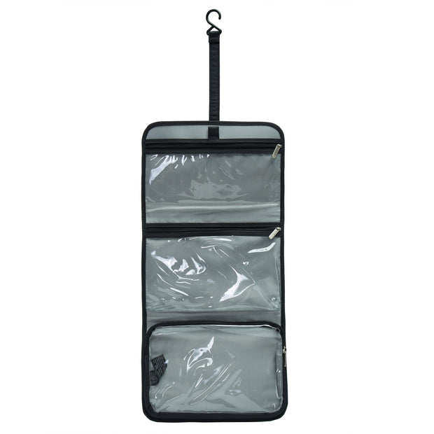 variant:42999523377344 Travelon Trifold Hanging Toiletry Bags Black