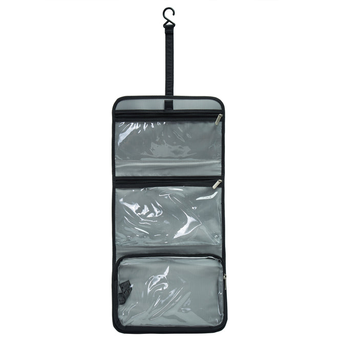 variant:42999523377344 Travelon Trifold Hanging Toiletry Bags Black