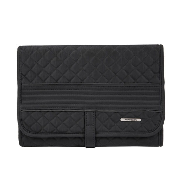 variant:42999523377344 Travelon Trifold Hanging Toiletry Bags Black