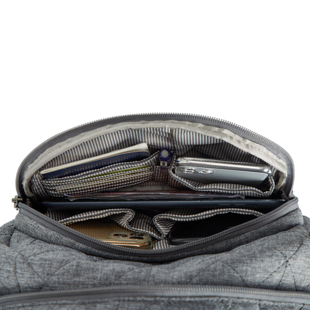 variant:42999523639488 Travelon Anti-Theft Boho 2.0 Backpack Gray Heather