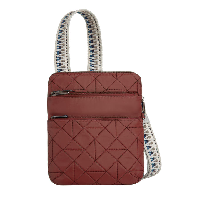 variant:46319049801920 Travelon Anti-Theft Boho Slim Crossbody Bag Paprika