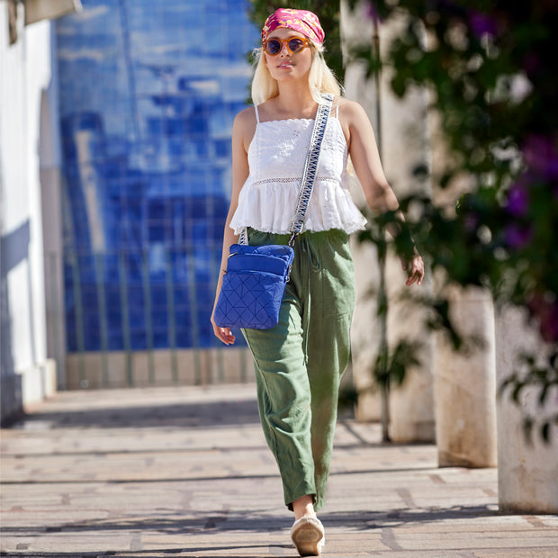 variant:46319049867456 Travelon Anti-Theft Boho Slim Crossbody Bag Lush Blue