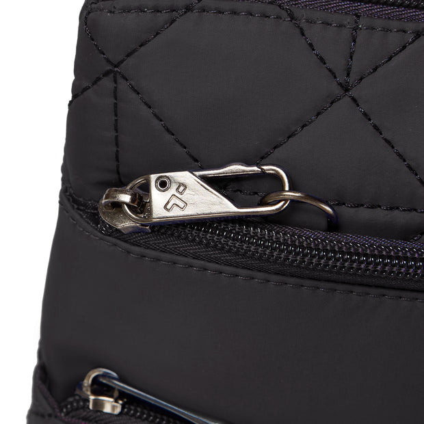 variant:42999670833344 Travelon Anti-Theft Boho Slim Crossbody Bag Black