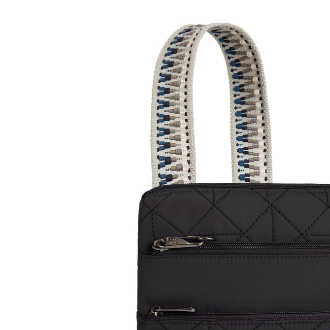 variant:42999670833344 Travelon Anti-Theft Boho Slim Crossbody Bag Black