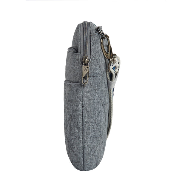 variant:42999670866112 Travelon Anti-Theft Boho Slim Crossbody Bag Gray Heather