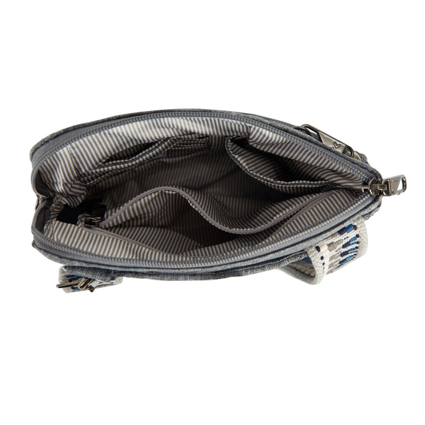 variant:42999670866112 Travelon Anti-Theft Boho Slim Crossbody Bag Gray Heather