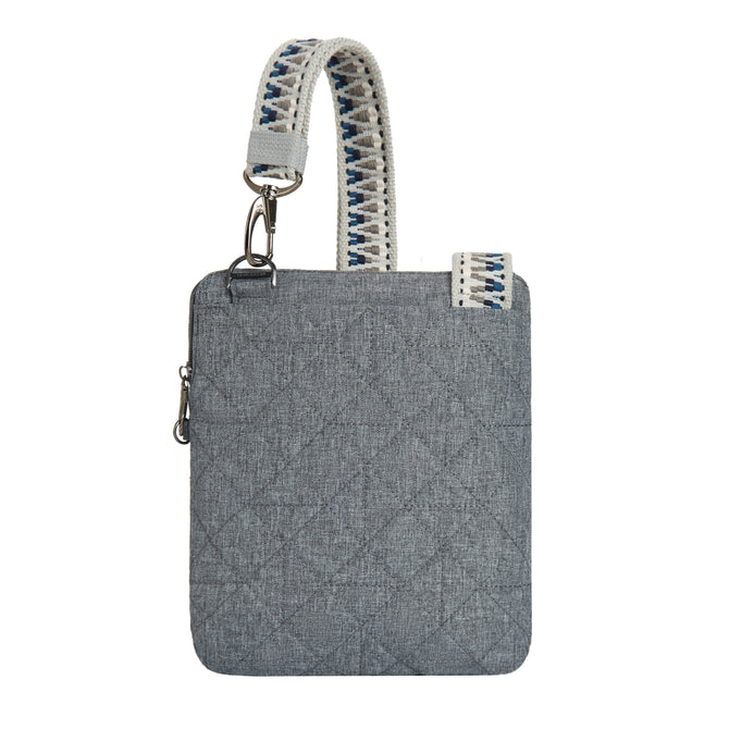 variant:42999670866112 Travelon Anti-Theft Boho Slim Crossbody Bag Gray Heather