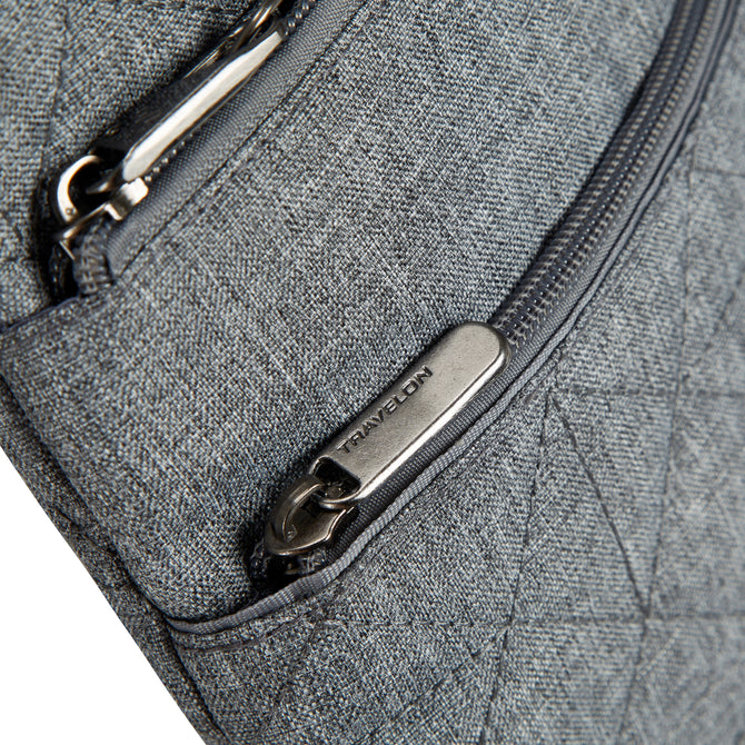 variant:42999670866112 Travelon Anti-Theft Boho Slim Crossbody Bag Gray Heather