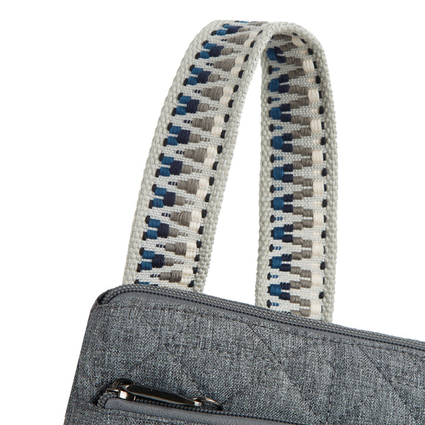 variant:42999670866112 Travelon Anti-Theft Boho Slim Crossbody Bag Gray Heather