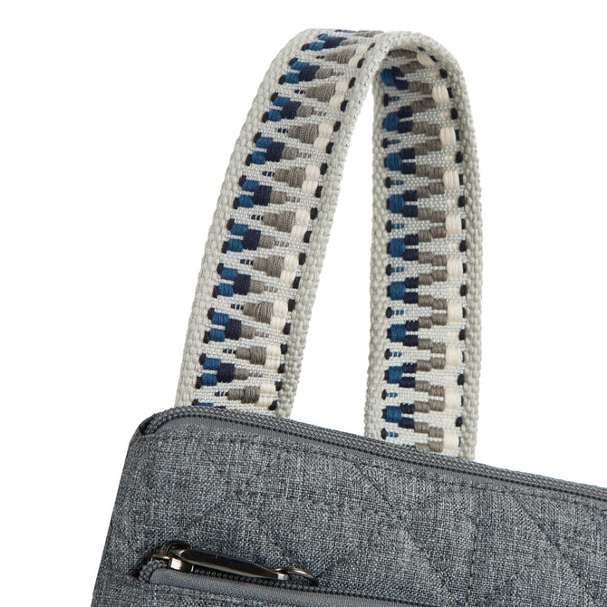 variant:42999670866112 Travelon Anti-Theft Boho Slim Crossbody Bag Gray Heather