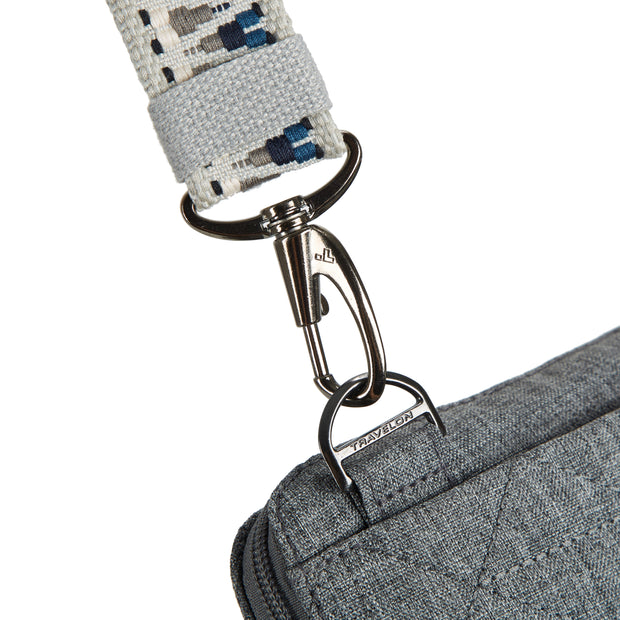 variant:42999670866112 Travelon Anti-Theft Boho Slim Crossbody Bag Gray Heather