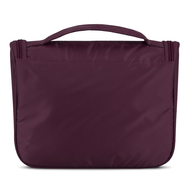 variant:46343490928832 travelon World Travel Essentials Hanging Toiletry Kit Blackberry