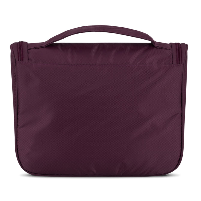 variant:46343490928832 travelon World Travel Essentials Hanging Toiletry Kit Blackberry