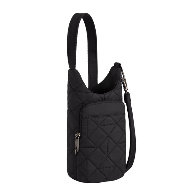 variant:42874894450880 Travelon Boho Anti-Theft Insulated Water Bottle Tote Black