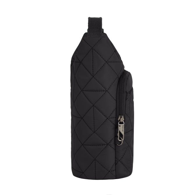 variant:42874894450880 Travelon Boho Anti-Theft Insulated Water Bottle Tote Black