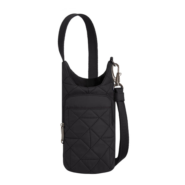 variant:42874894450880 Travelon Boho Anti-Theft Insulated Water Bottle Tote Black