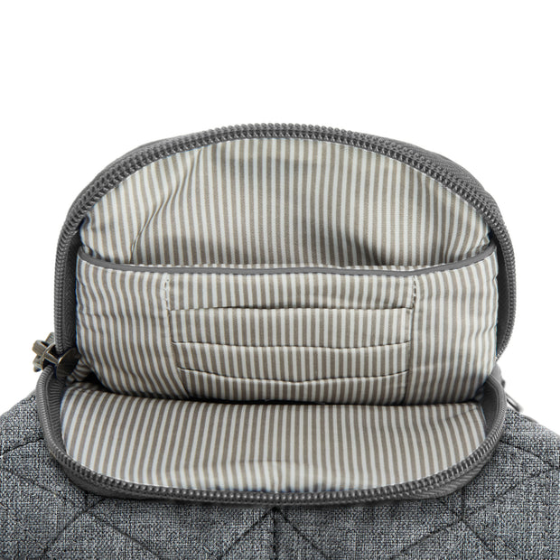 variant:42874894483648 Travelon Boho Anti-Theft Insulated Water Bottle Tote Gray Heather