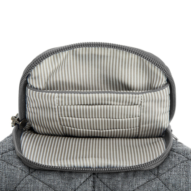 variant:42874894483648 Travelon Boho Anti-Theft Insulated Water Bottle Tote Gray Heather