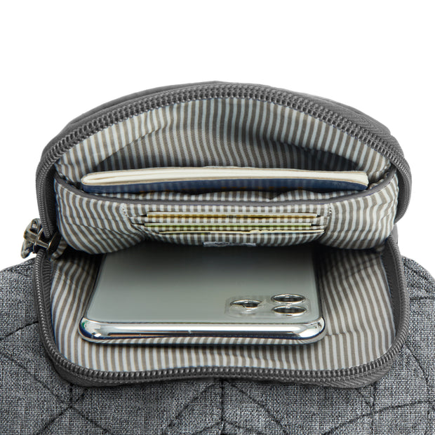 variant:42874894483648 Travelon Boho Anti-Theft Insulated Water Bottle Tote Gray Heather