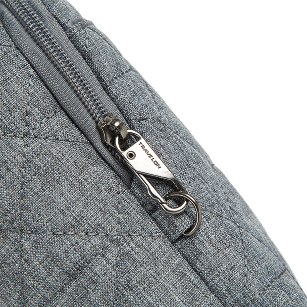 variant:42874894483648 Travelon Boho Anti-Theft Insulated Water Bottle Tote Gray Heather